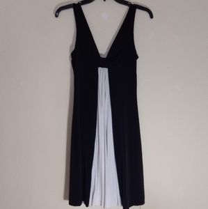 As U Wish , flirty black and white dress, M, EUC